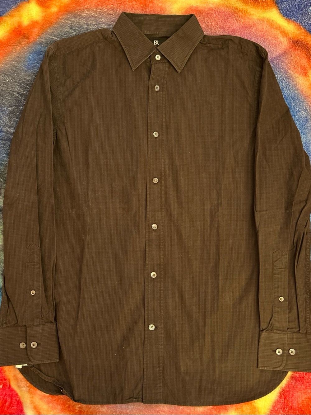 Banana Republic Brown Long-Sleeve Dress Shirt